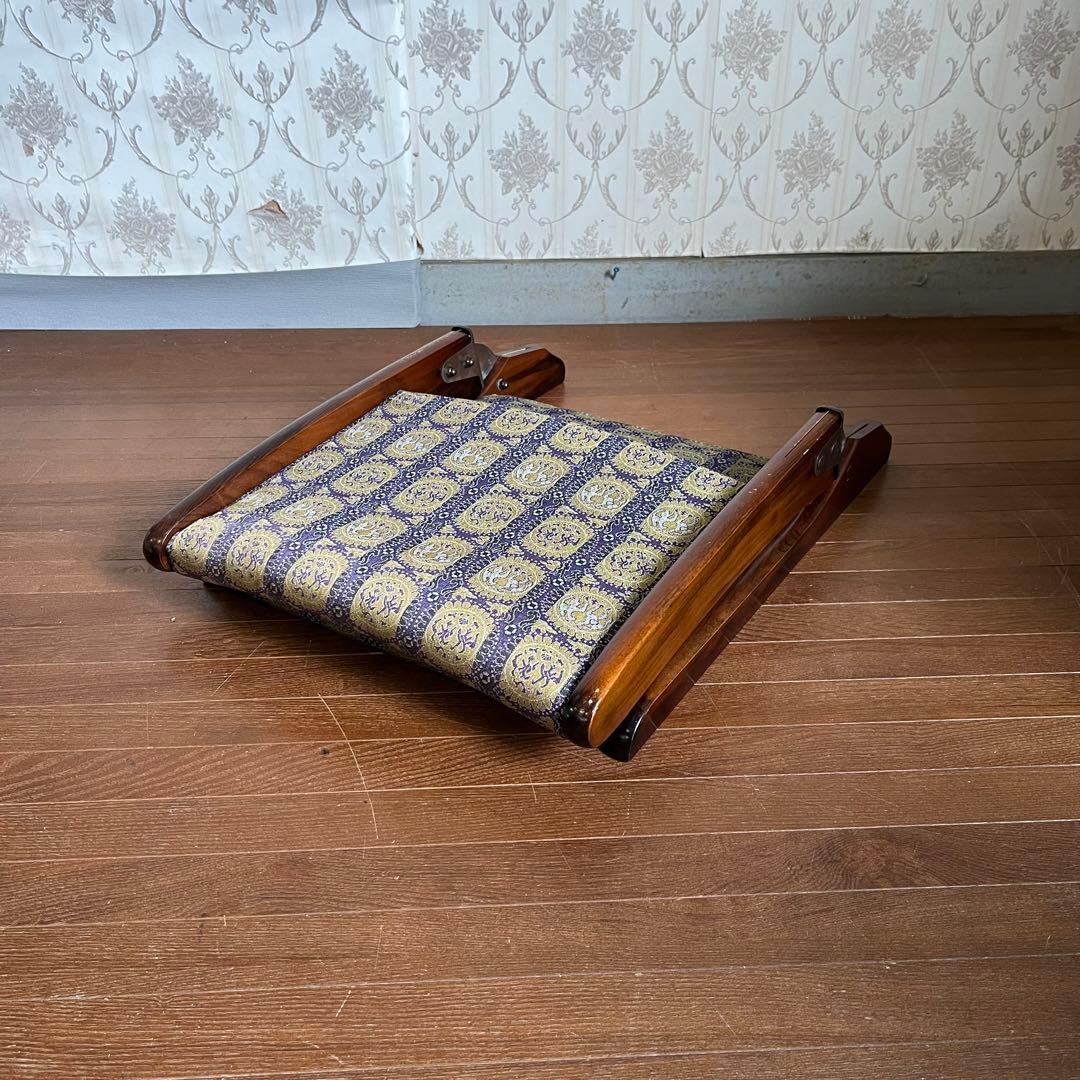 【アンティーク】昭和レトロ hikari 折り畳み座椅子 和風 座敷椅子 古道具