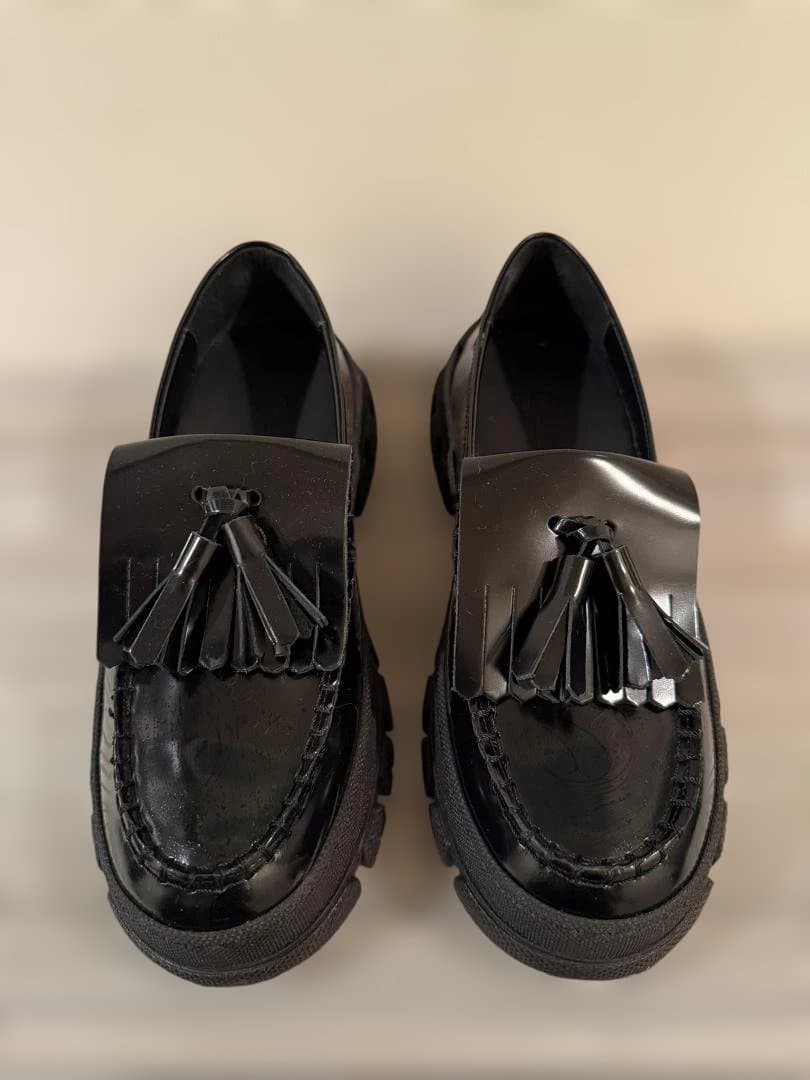 マックスマーラ　ウィークエンド　黒　厚底タッセルローファー　サイズ35　良品