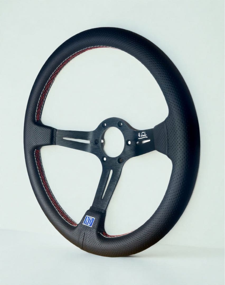 NARDIステアリング ディープコーン ブラックスポーク 14インチ 社外