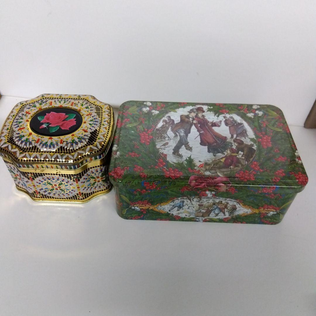 2個セット 空き缶　空缶　レトロ　お菓子缶