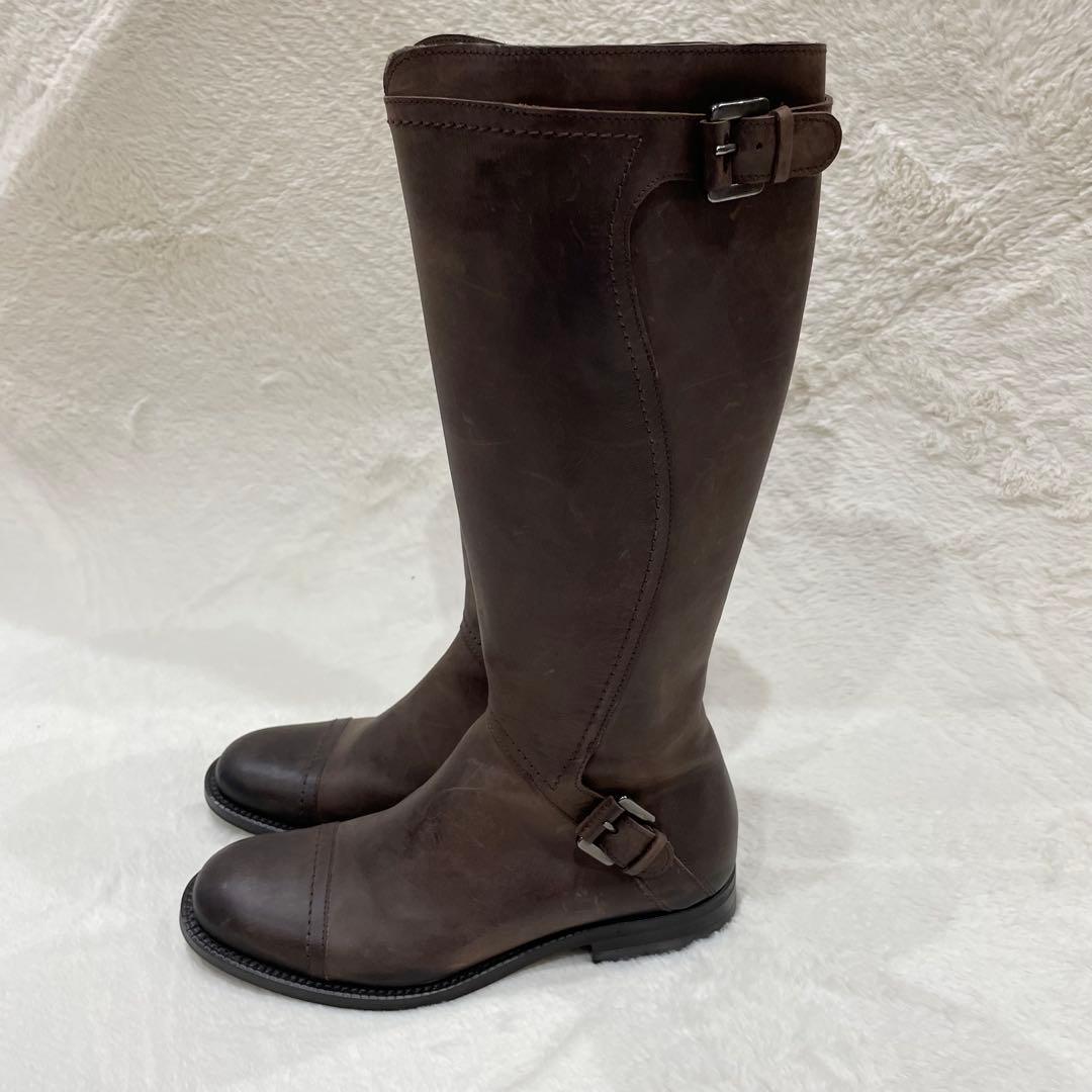 【MARNI】未使用　マルニ レザー ウエスタンブーツ サイドジップ　37