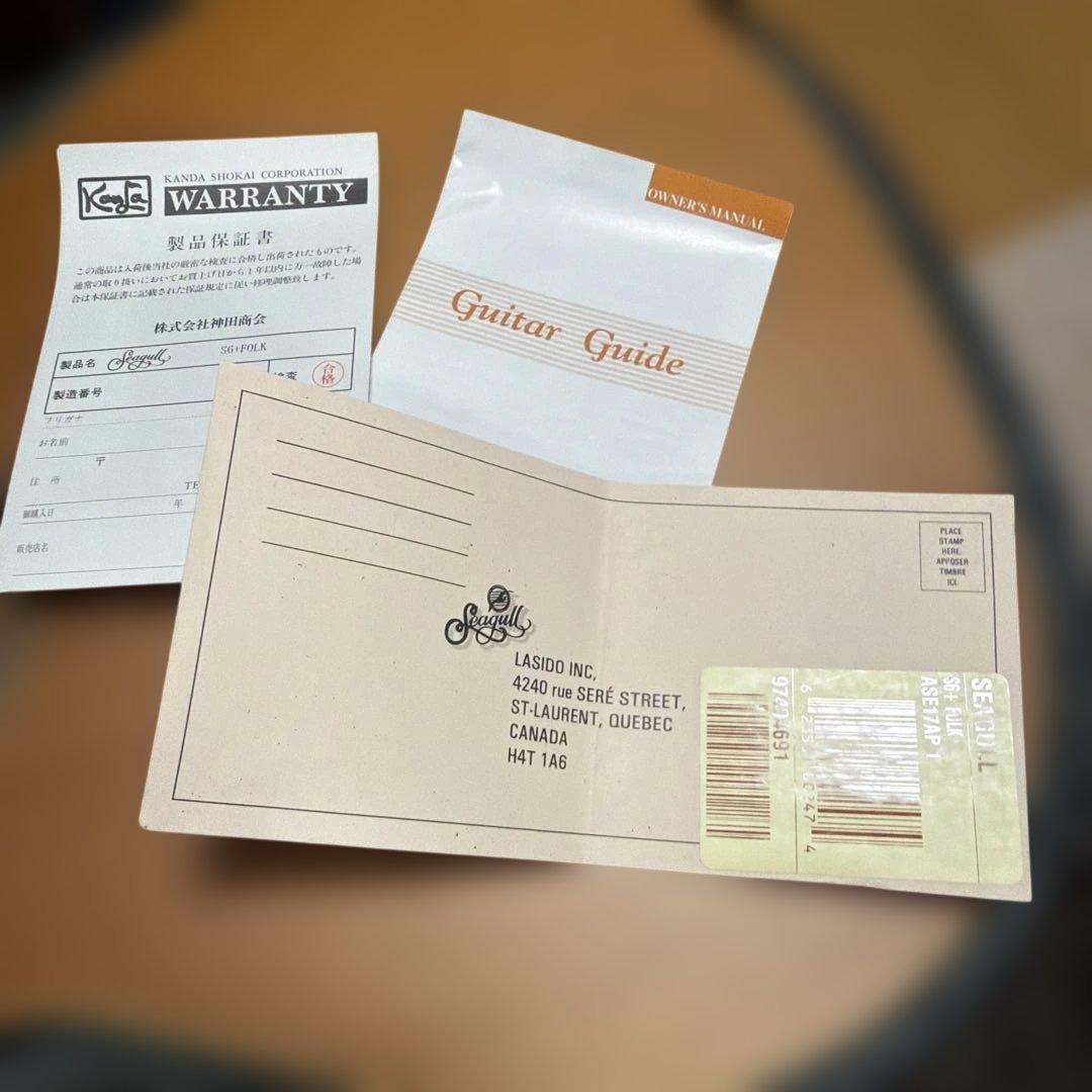 アコースティックギター ハードケース付き　シーガル　S6＋FOLK