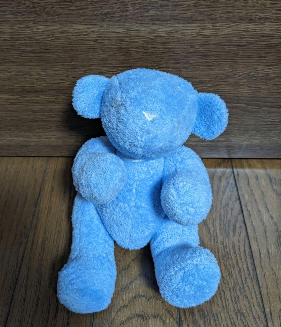 GUCCI グッチ　BABY テディベア　ぬいぐるみ　くま　ロゴ　ブルー