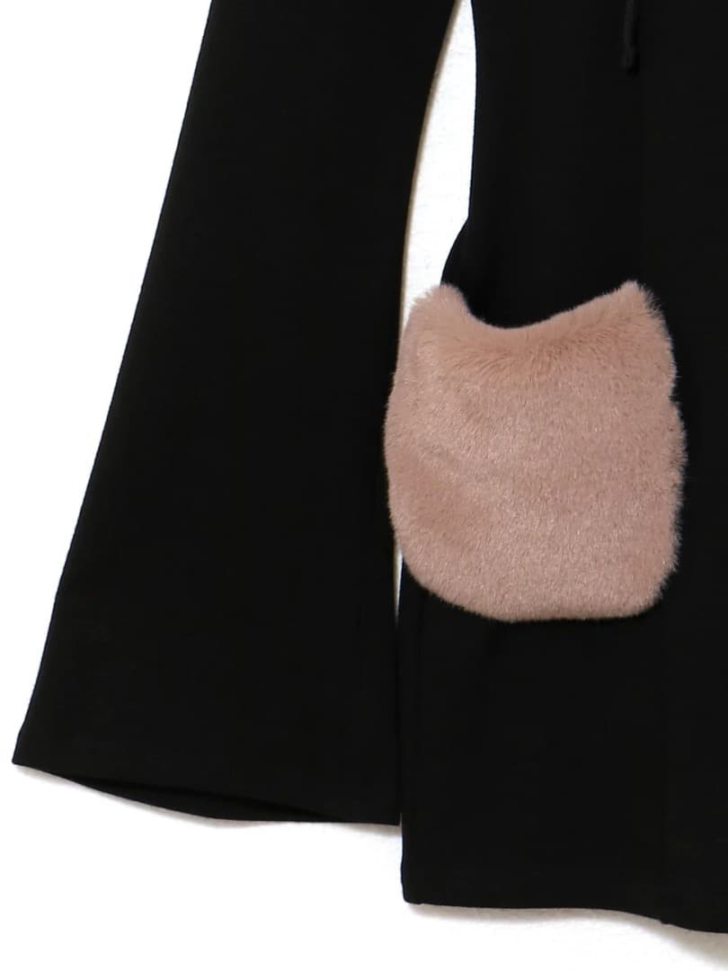 アンドマリー ANDMARY Fur pocket mini dress ワンピ