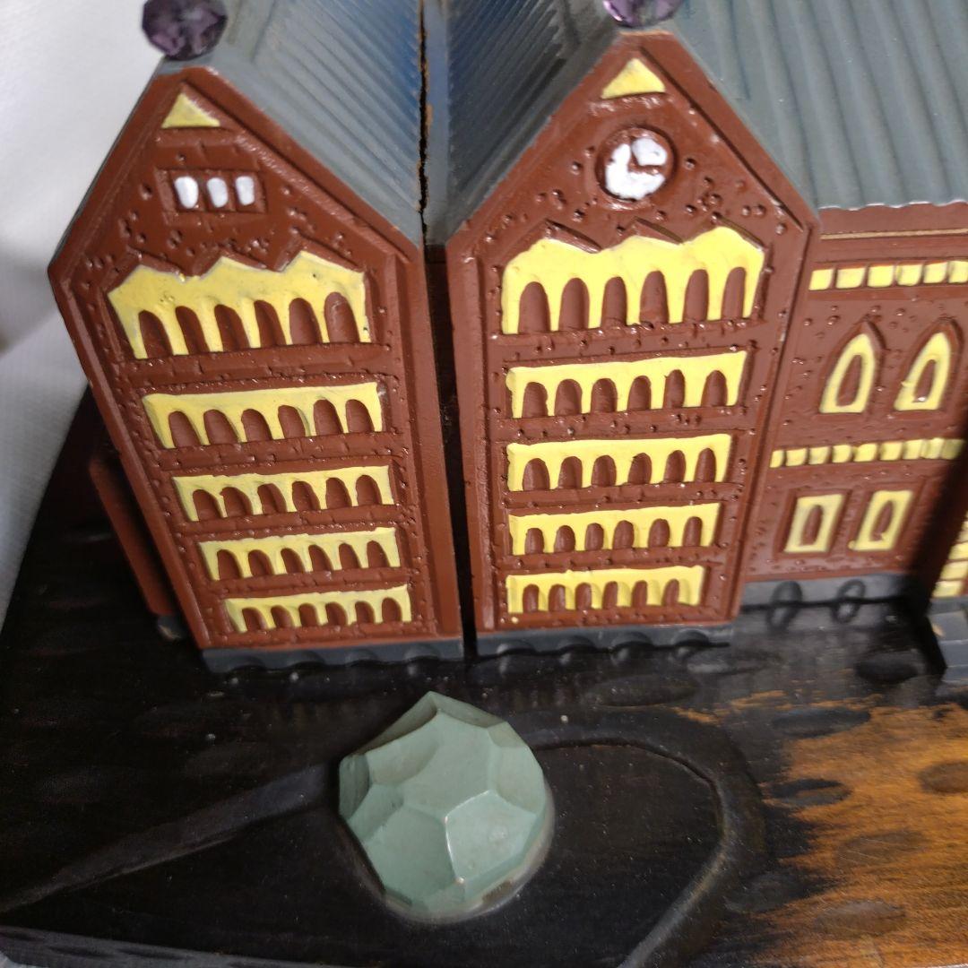 慶應義塾大学校舎モチーフ 卒業記念 オルゴール音確認品 年代物 木製 昭和レトロ