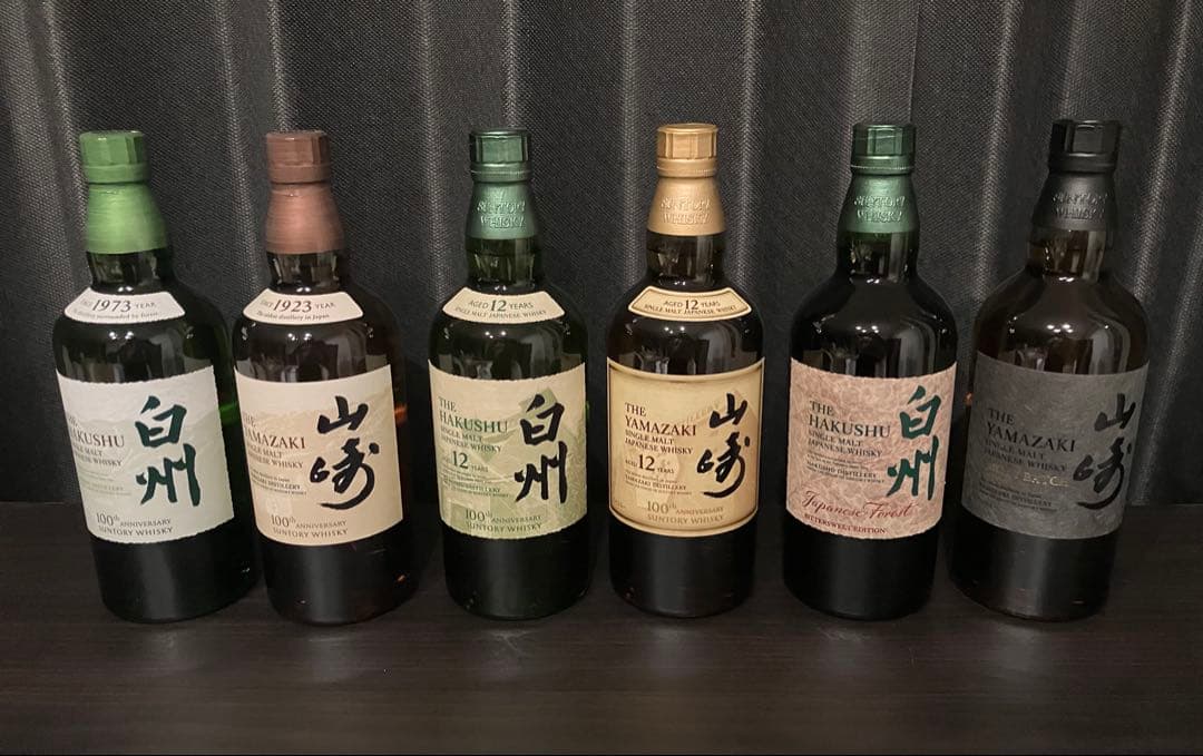 サントリー　山崎　白州　12年　100周年　6本