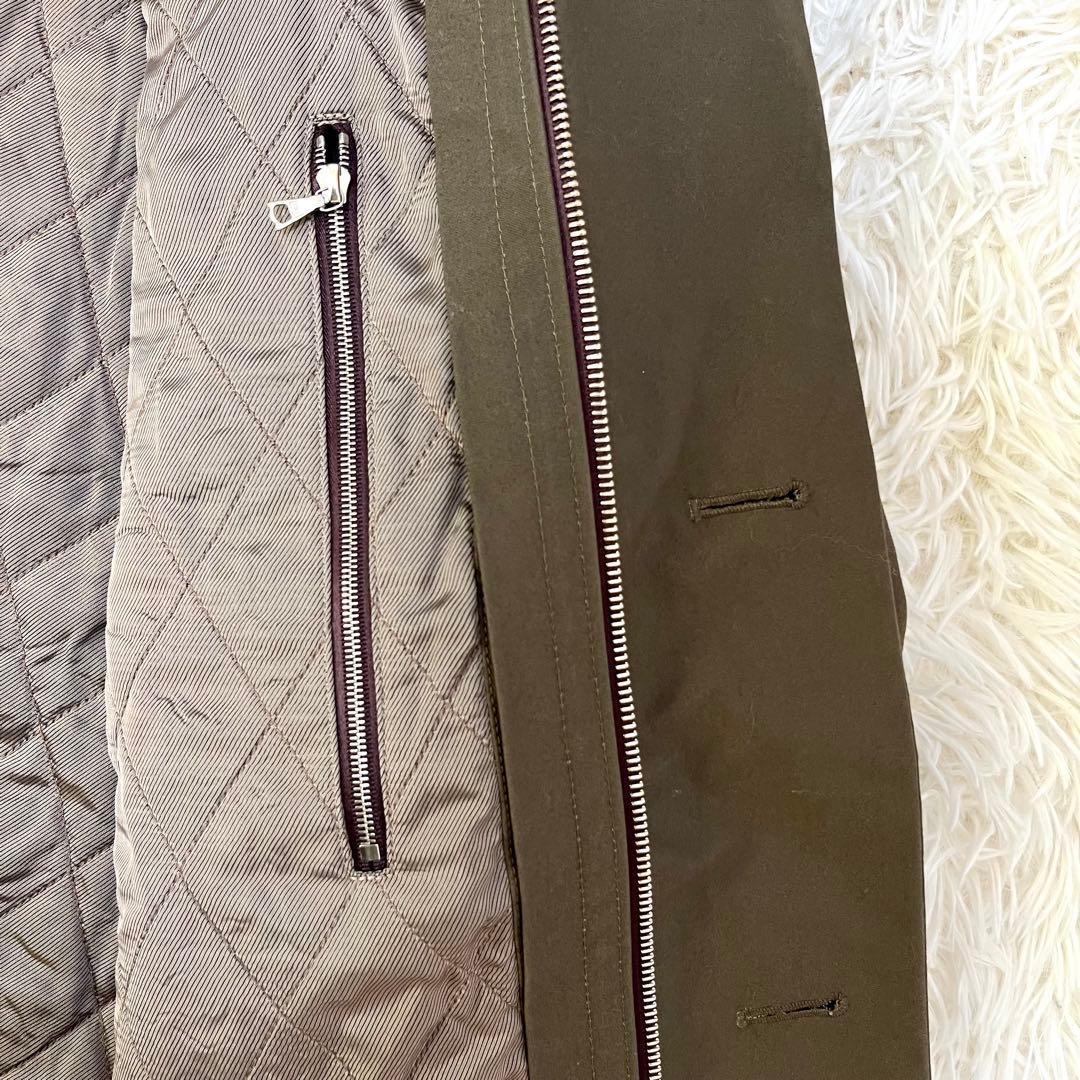 ポールスミス【美品】ラクーンファー ウール 裏地 キルト モッズコート S