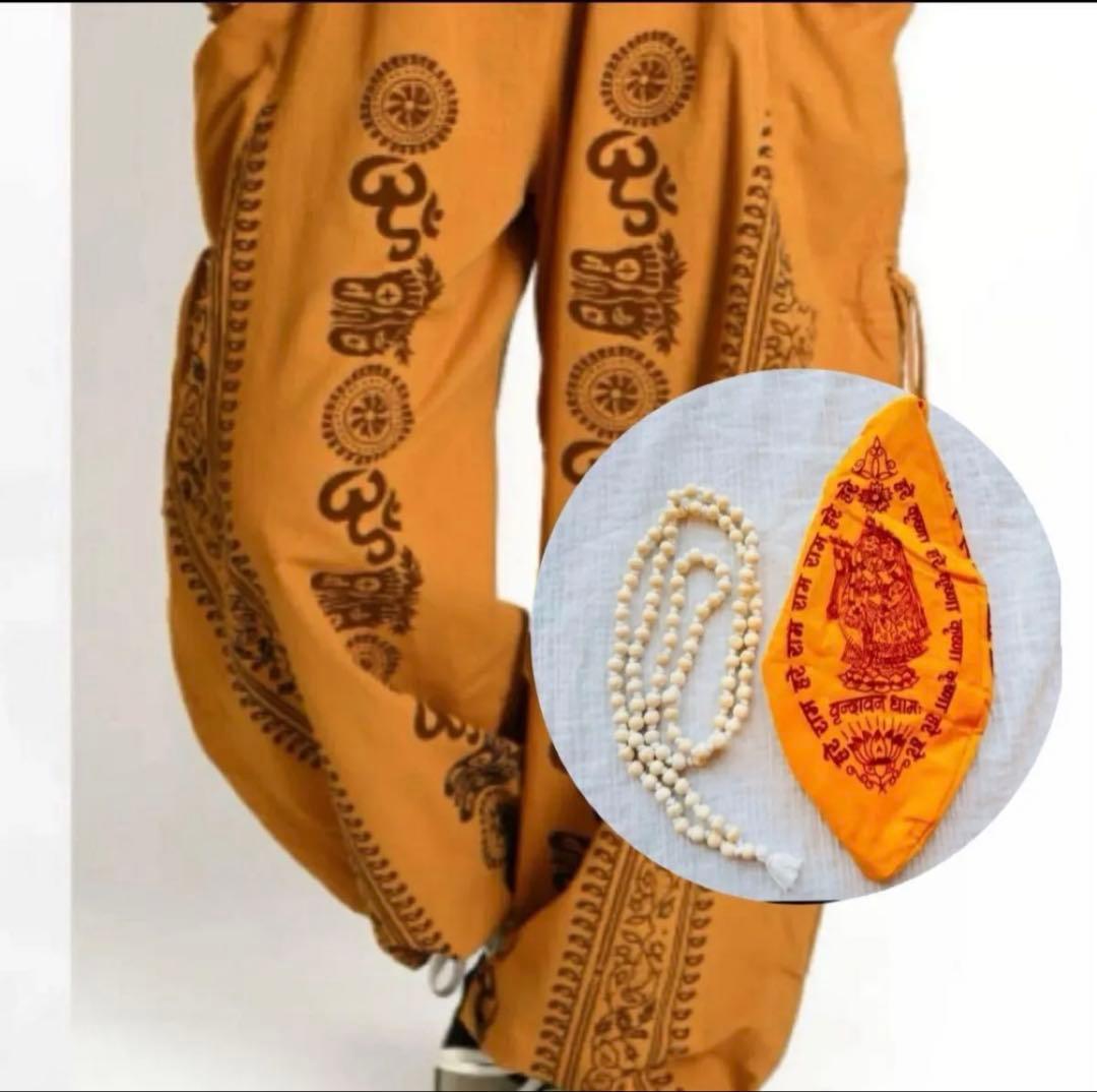 藤井風　数珠　トゥルシー　マーラー　ネックレス　エスニック　サルエルパンツ　ヨガ