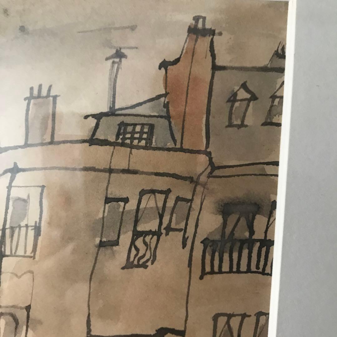 【パリの風景】サイン署名入り 水彩画（油彩風タッチ・匿名配送可）