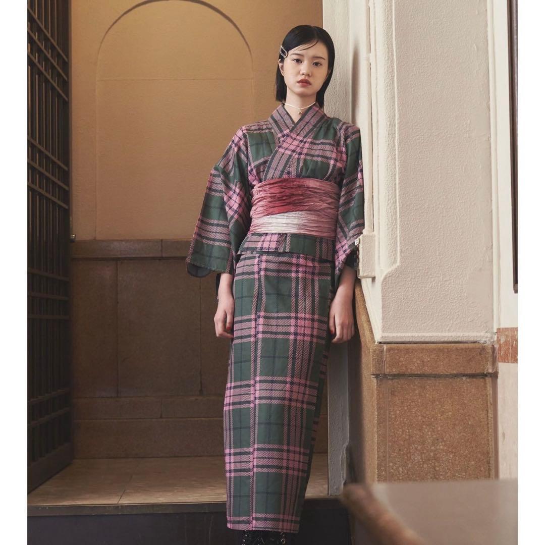jouetie 浴衣 タータンチェックセパレート浴衣セット