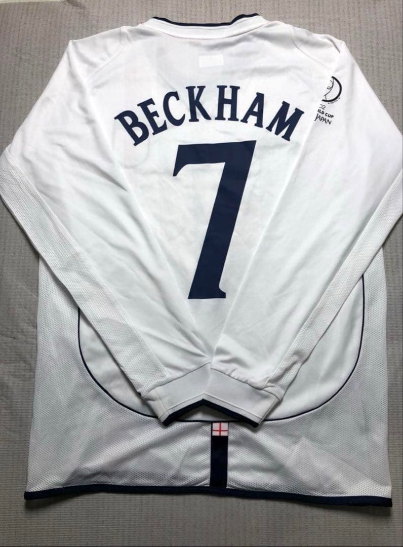 02日韓W杯イングランド代表 7番BECKHAM ユニフォーム Mサイズ