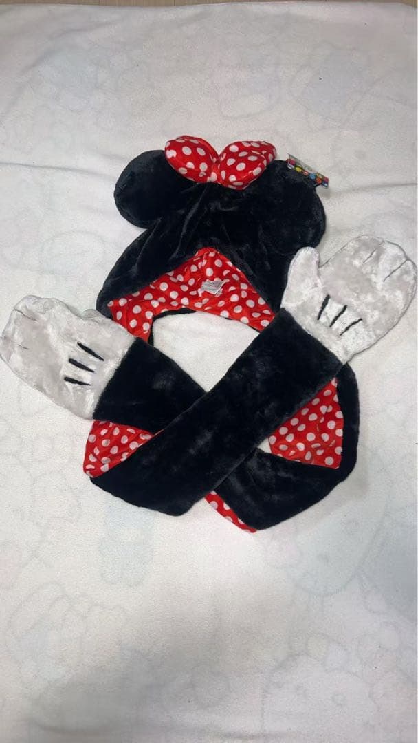 ディズニー　ミニー　ファンキャップマフラー