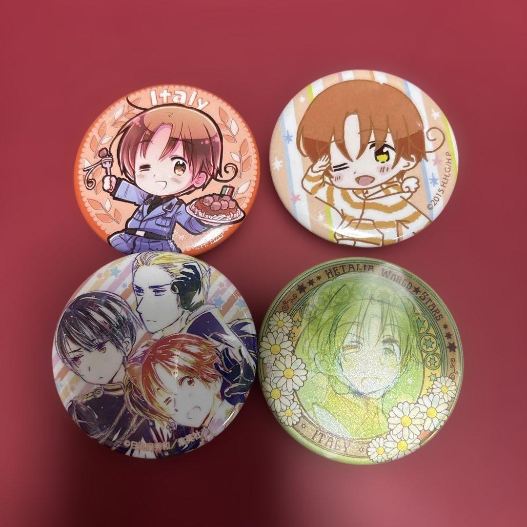 APH 缶バッジ4個(チェンジング缶バッジ含む) イタリア ドイツ 日本