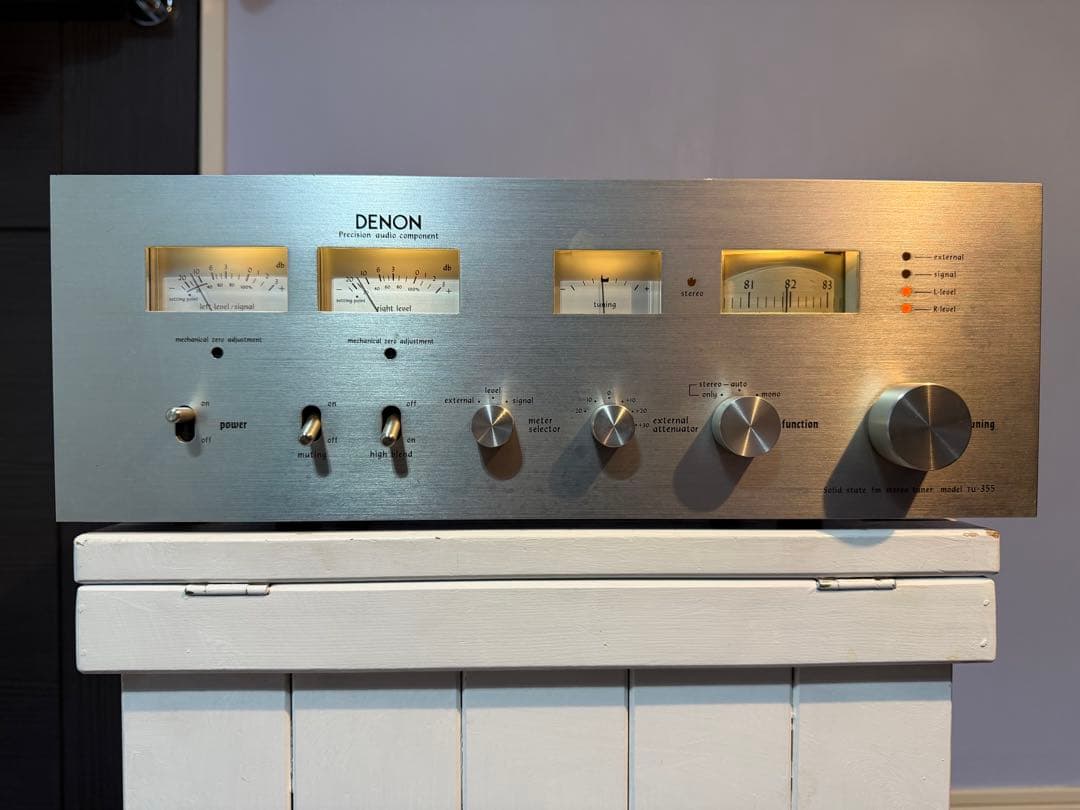 動作品　DENON TU-355 チューナー　デノン　当時物マニュアル付き