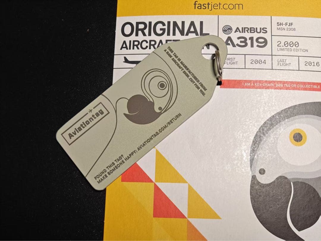 ファストジェット Aviationtag A319-100 裏面特殊デザイン
