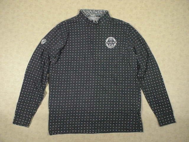 50248 ゾーイ　ハイネック長袖カットソー　紺ｘドット　サイズ3