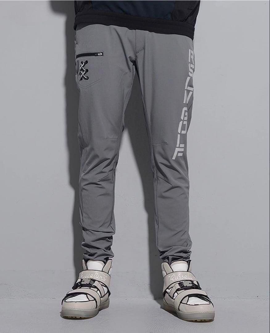 ラッセルノ ゴルフ ブランドロゴ ストレッチ ロングパンツ グレー L 5