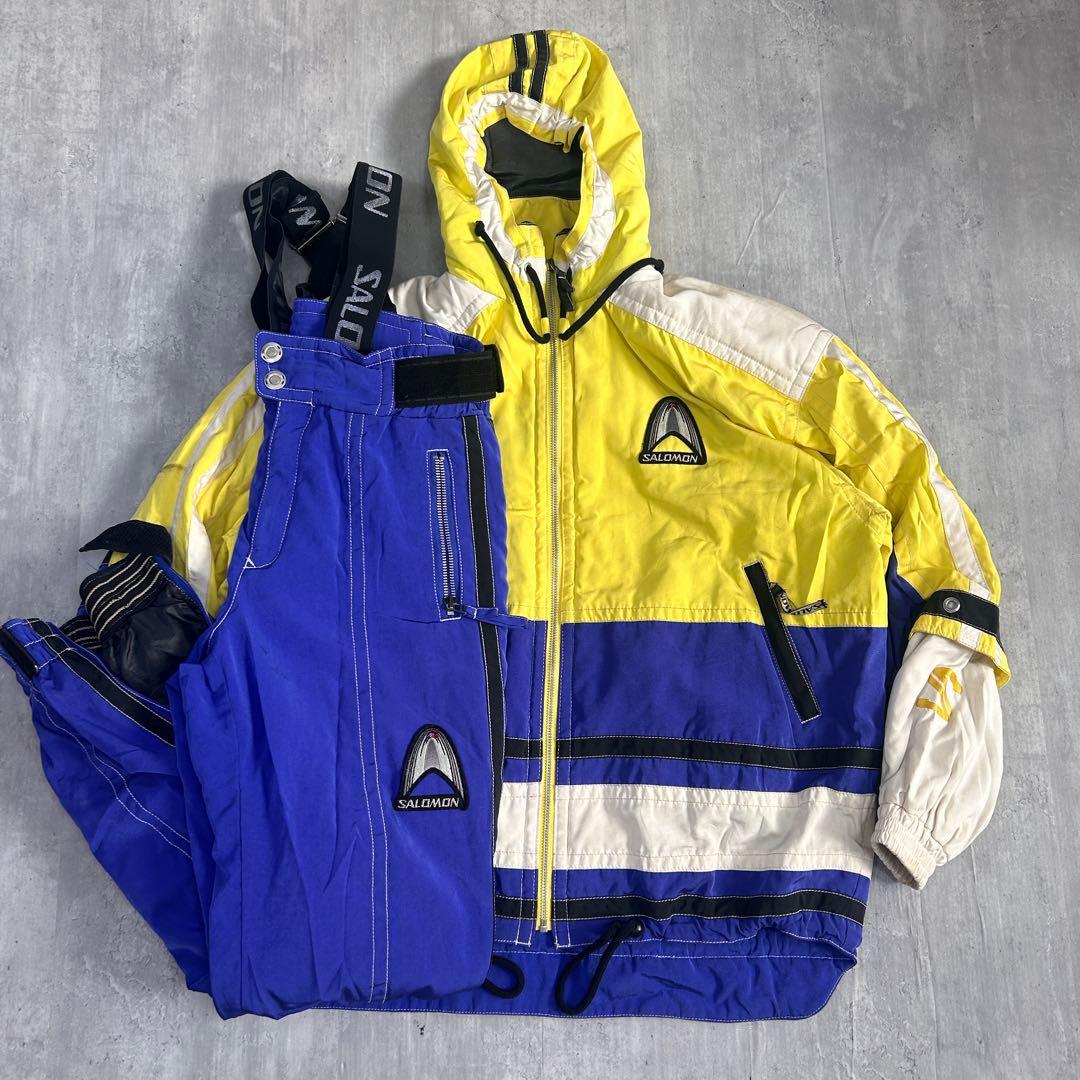 Z234 SALOMON スキーウェア 上下セット メンズ LL Y2K 90s