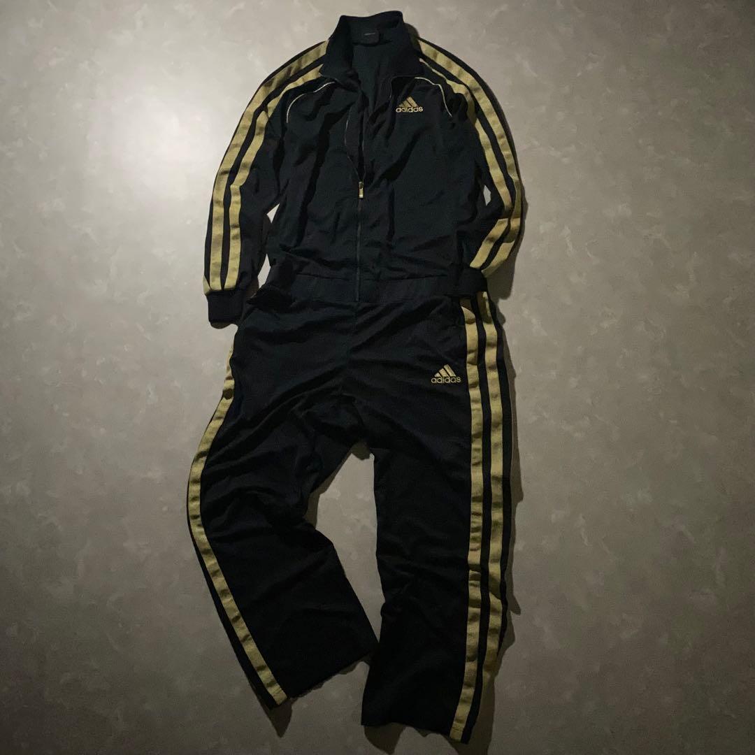 00s y2k adidas オールインワン ジャージ つなぎ オーバーオール