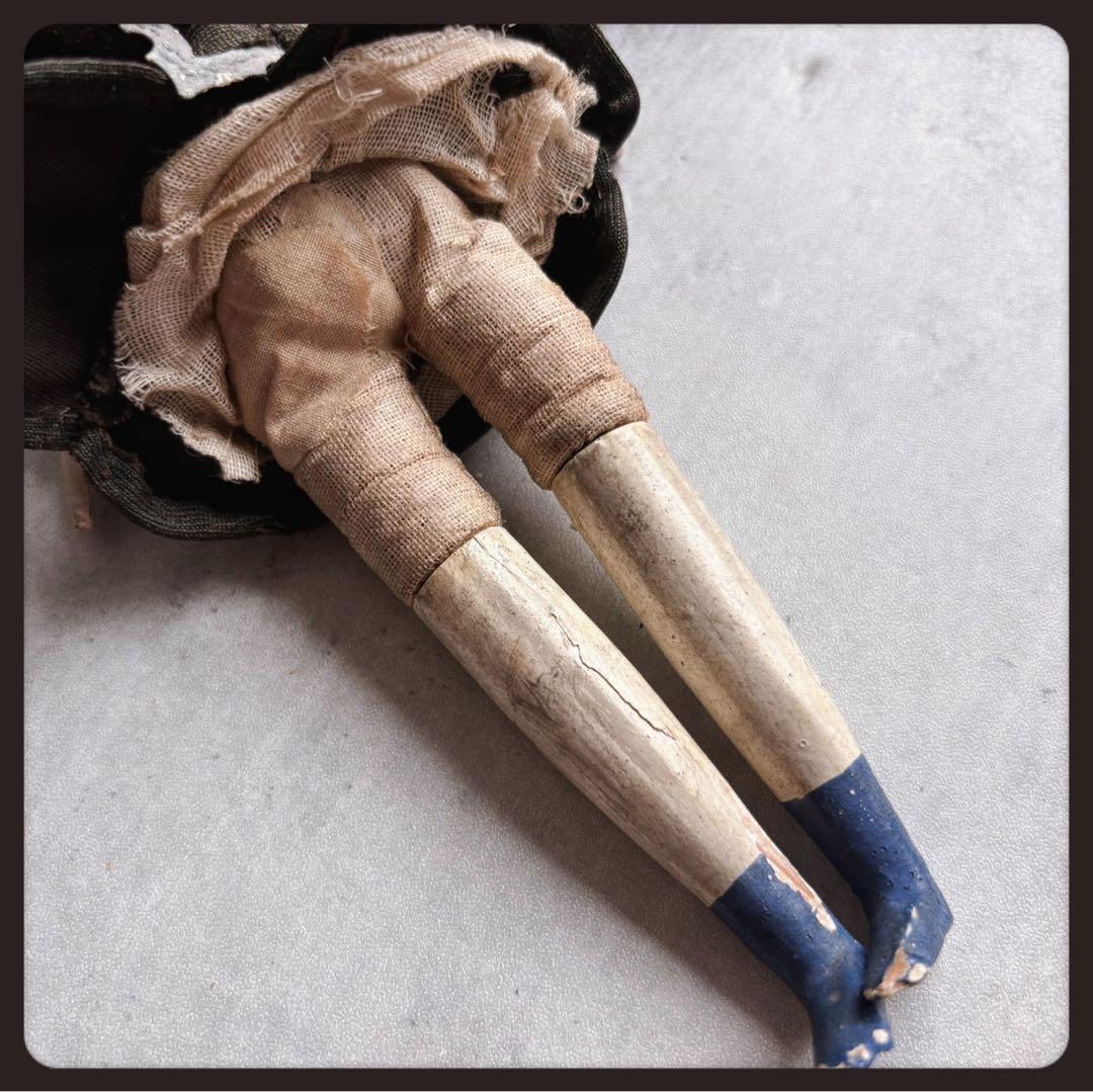 レアアンティーク　 ブロンドの男の子 ショルダーヘッドワックスドール