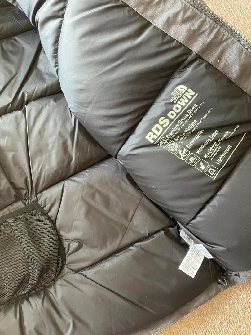 新品　韓国限定ノースフェイス グースダウンジャケット グレー 高級色 メンズ S