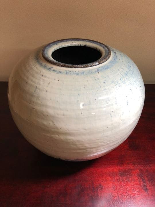 No.57☆送料無料☆熊本☆玉名☆西照寺窯☆林清治☆大花瓶☆箱付き☆