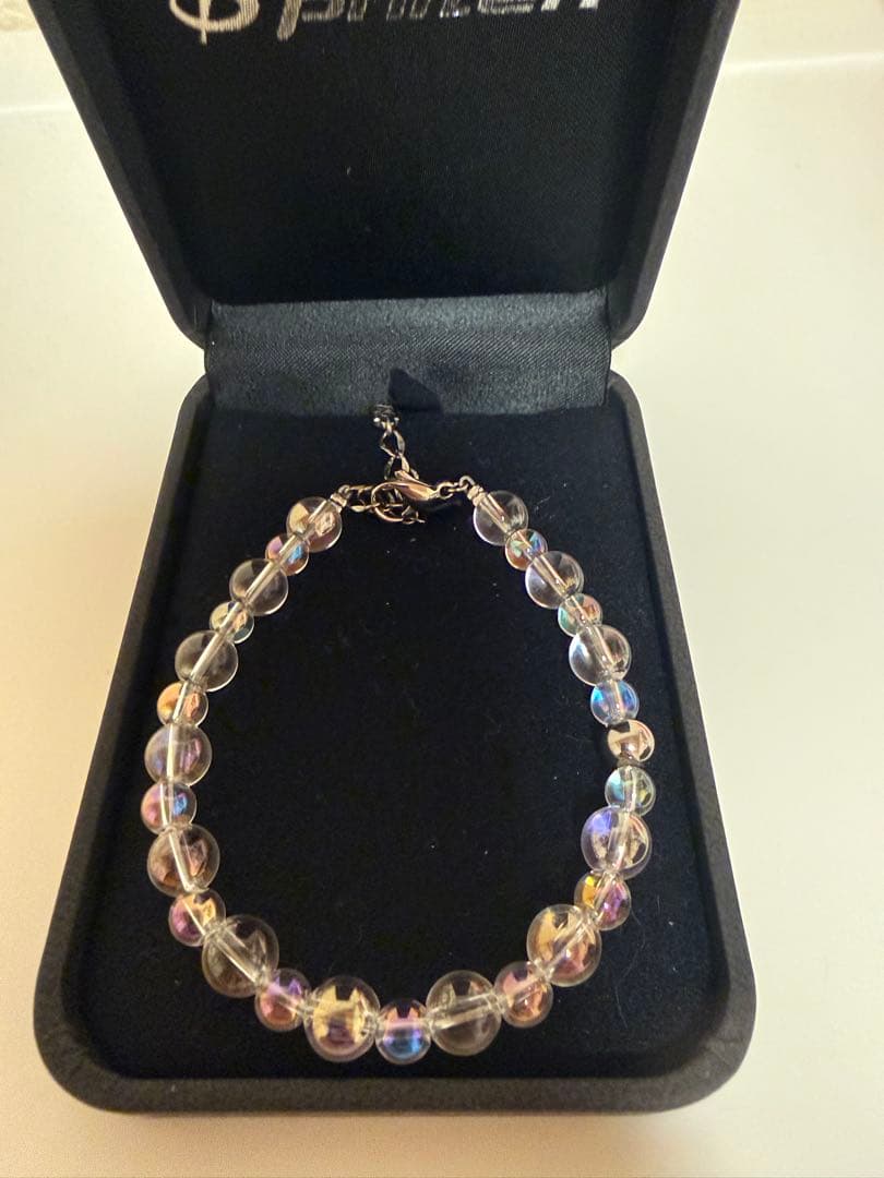 チタン水晶コンビブレス(5mm・7mm)17cm ファイテン　ブレスレット