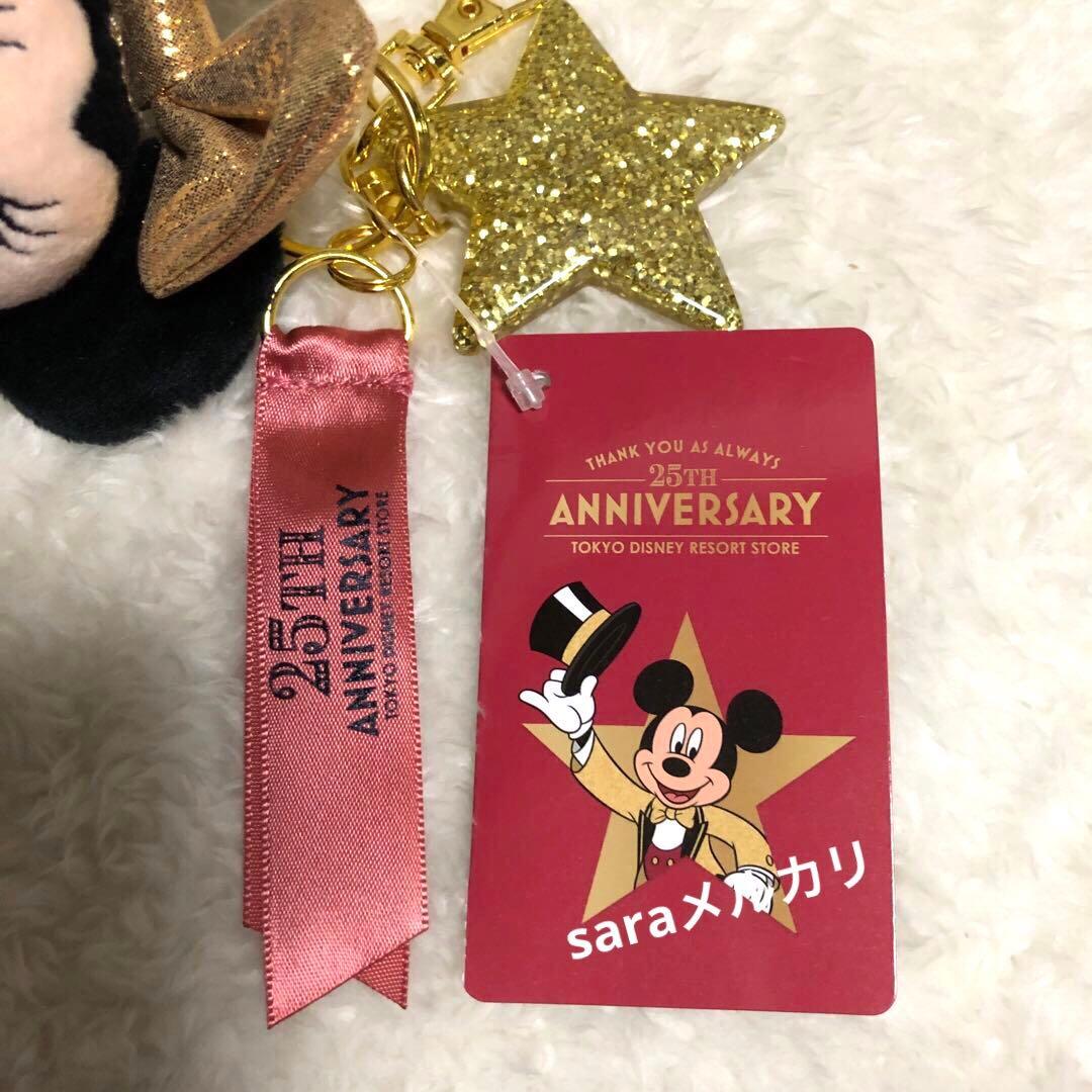 東京ディズニーリゾート店限定　ミッキー ミニー ぬいぐるみ キーチェーン25周年