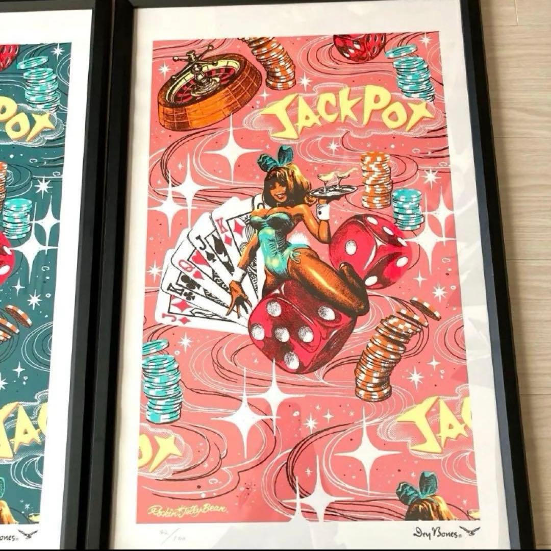ロッキンジェリービーン　シルクスクリーンポスター　ジャックポット　JACKPOT