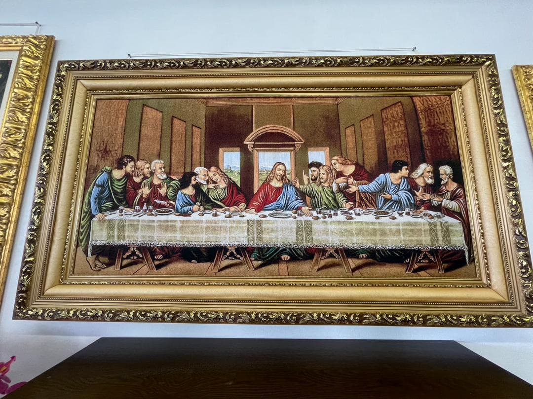 絵画 最後の晩餐 大型絵画 ビッグパネルアート キャンバス 額絵 アンティーク