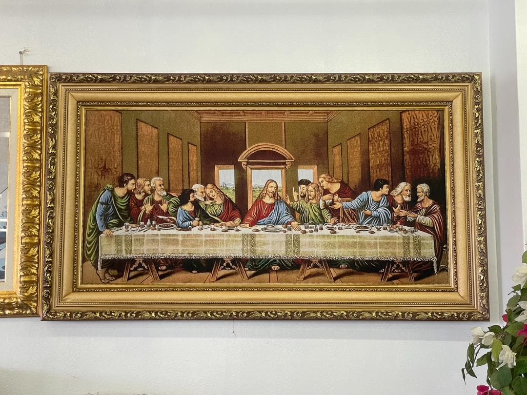絵画 最後の晩餐 大型絵画 ビッグパネルアート キャンバス 額絵 アンティーク