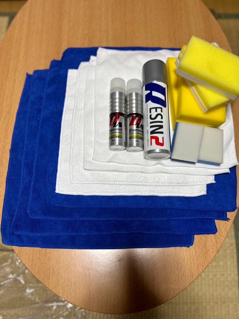 キーパー技研　新品末使用　レジン2 ダイヤモンド施工セット　クロス各四枚