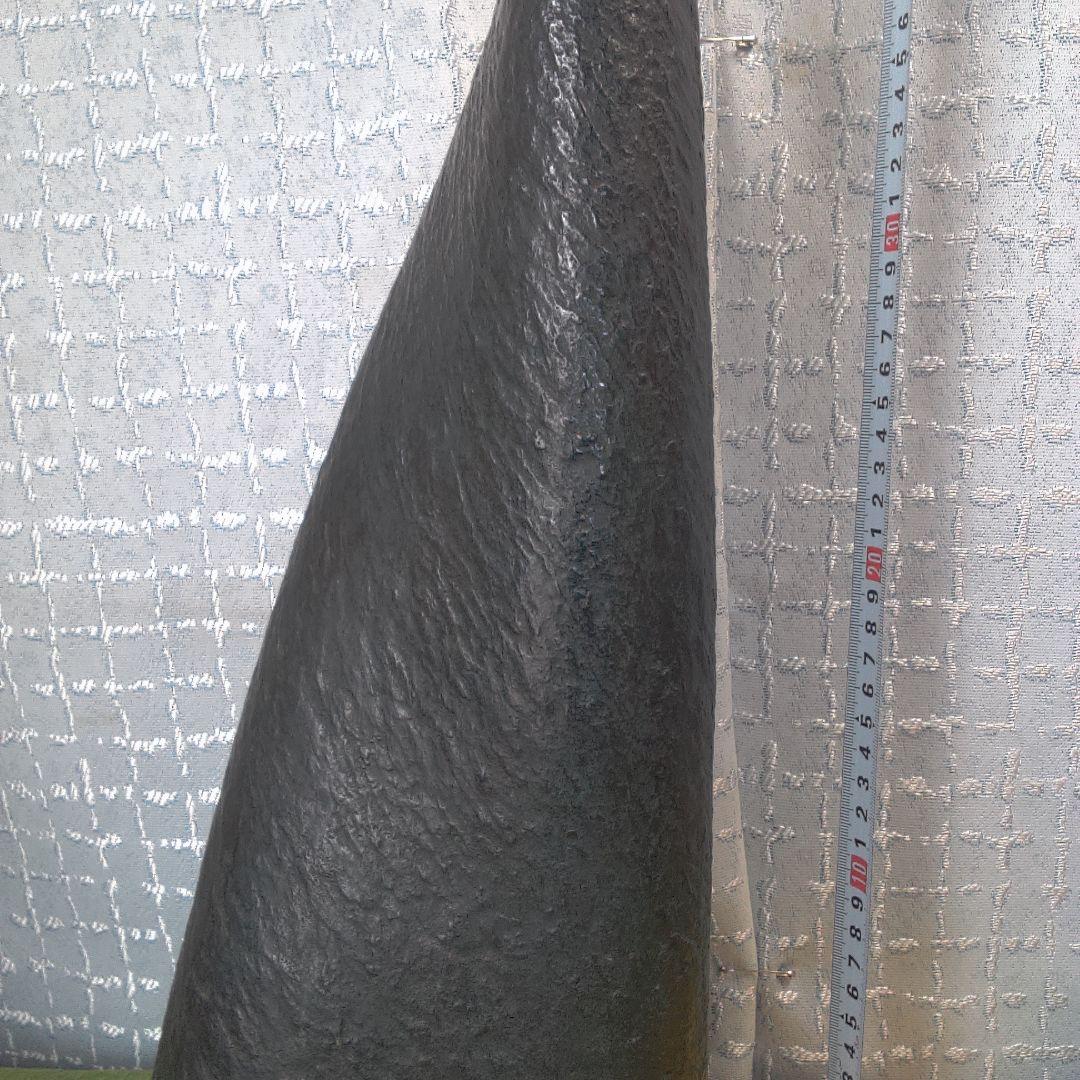 黒い細長い花器 銅製 アート 美術 アンティーク 骨董 まさを