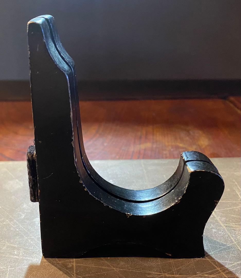 福建省徳化窯　染付絵皿　鑑賞台付 　 　　沈船品　ヴィンテージ　レア ・台湾茶器