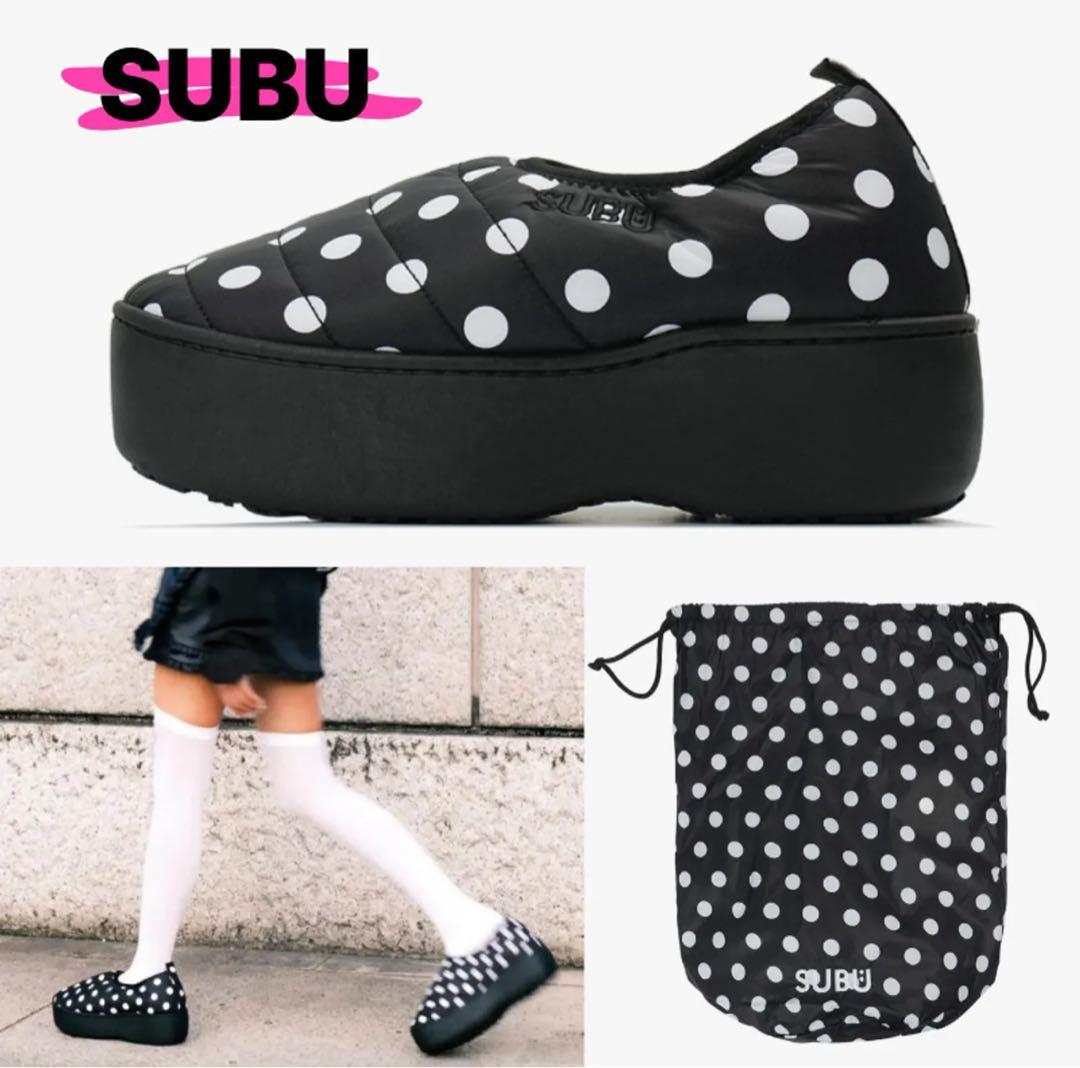 SUBU厚底　ドット柄