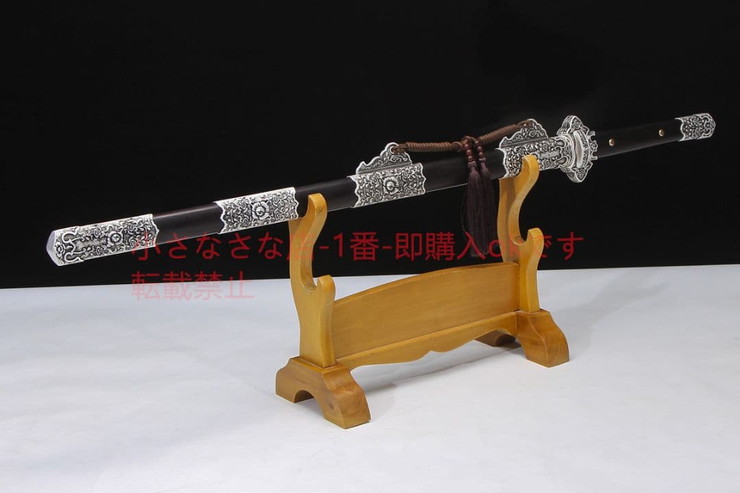 ぎんぼたん唐横刀模様鋼  古兵器 武具 刀装具 日本刀 模造刀 居合刀