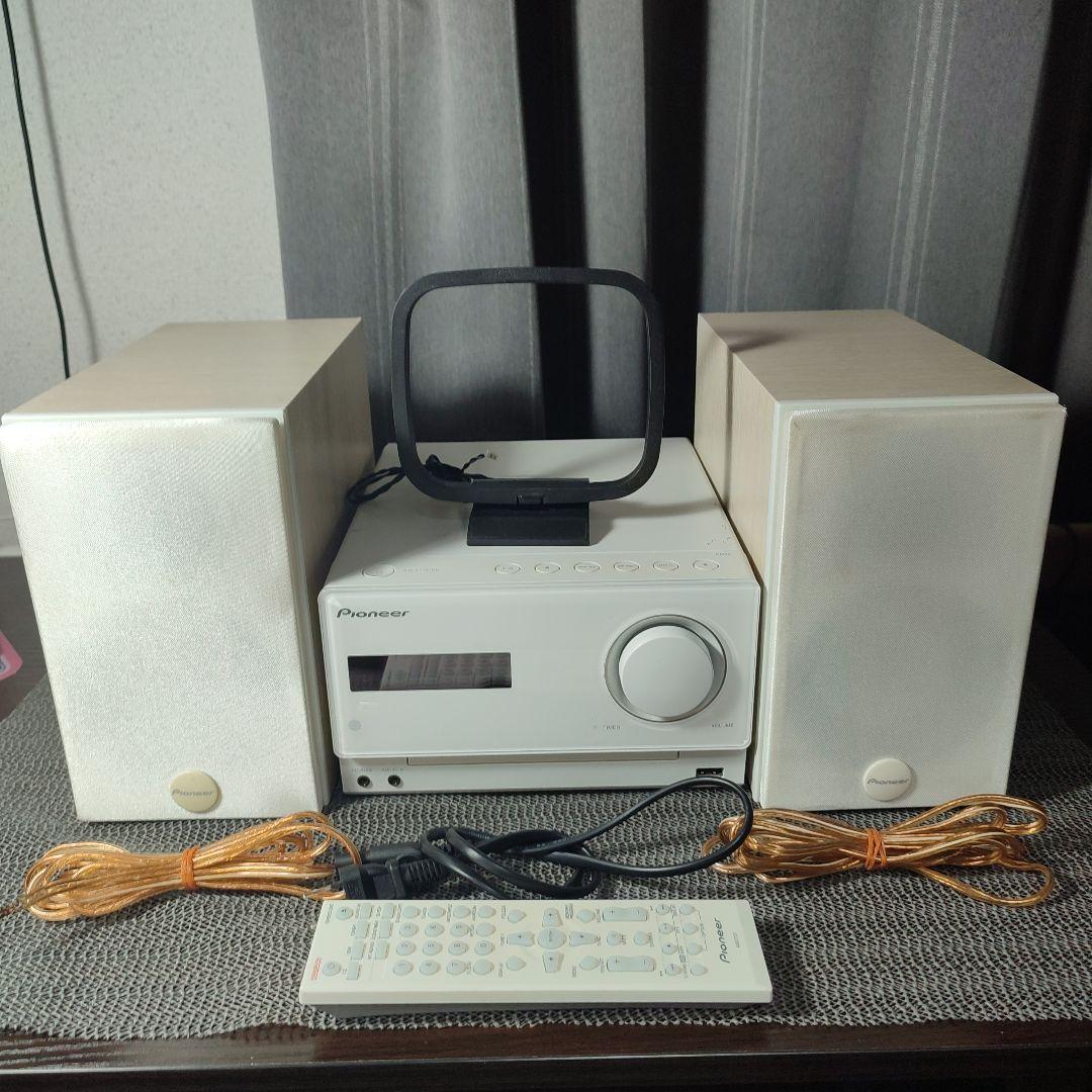 Pioneer ミニコンポ X-CM32BT-W（ホワイト） リモコン付き