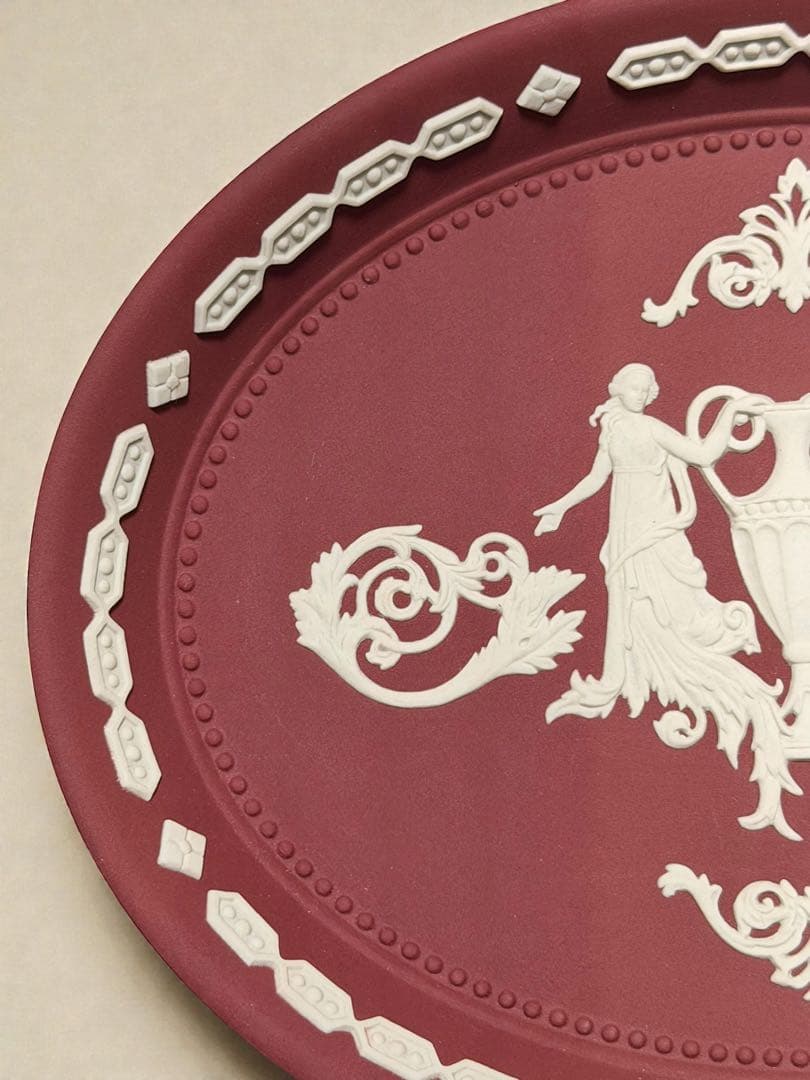 #ウェッジウッド クリムゾン ジャスパー 限定 オーバルプレート　S-3