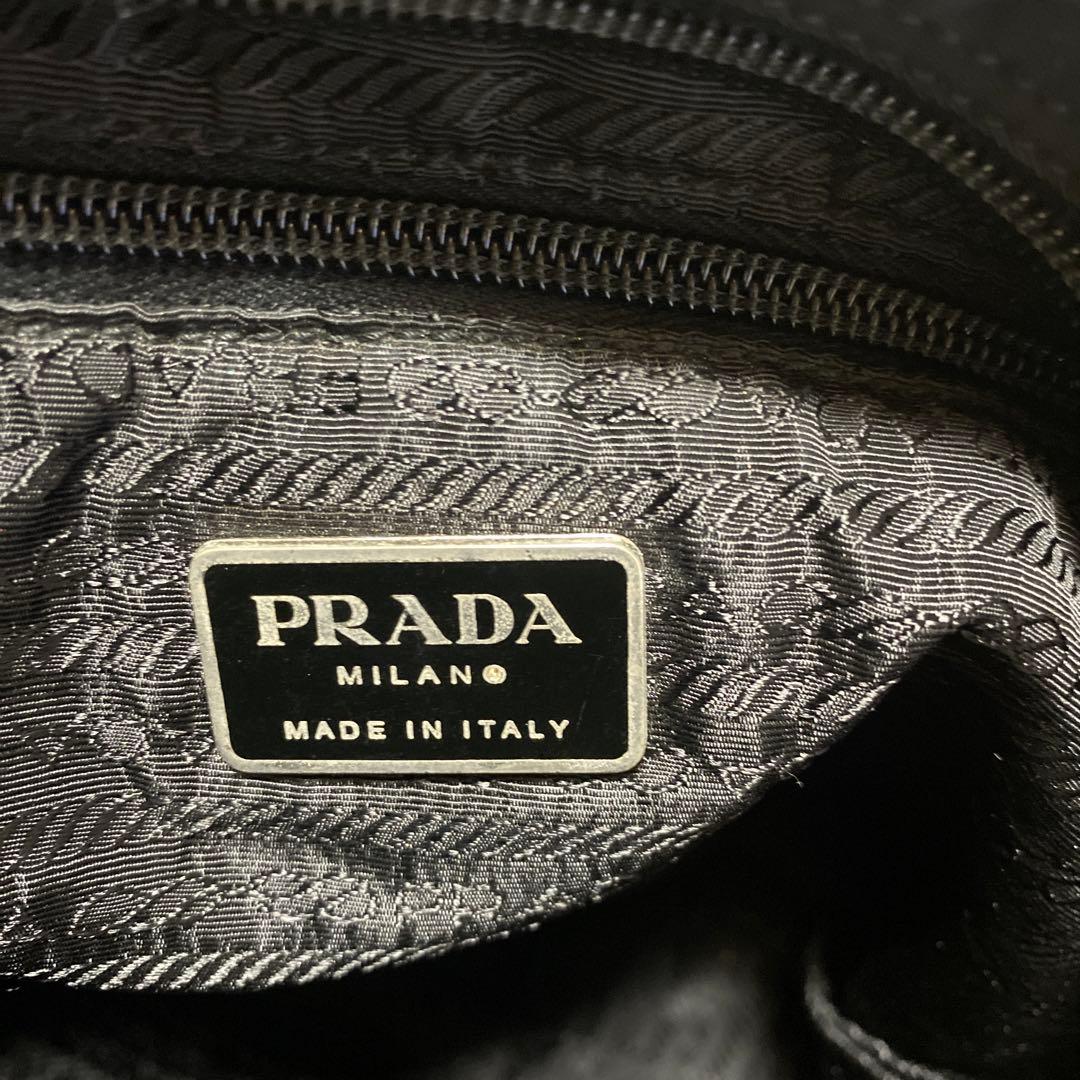 ✨美品✨PRADA トートバッグ ハンド ナイロン ロゴ 三角プレート 黒