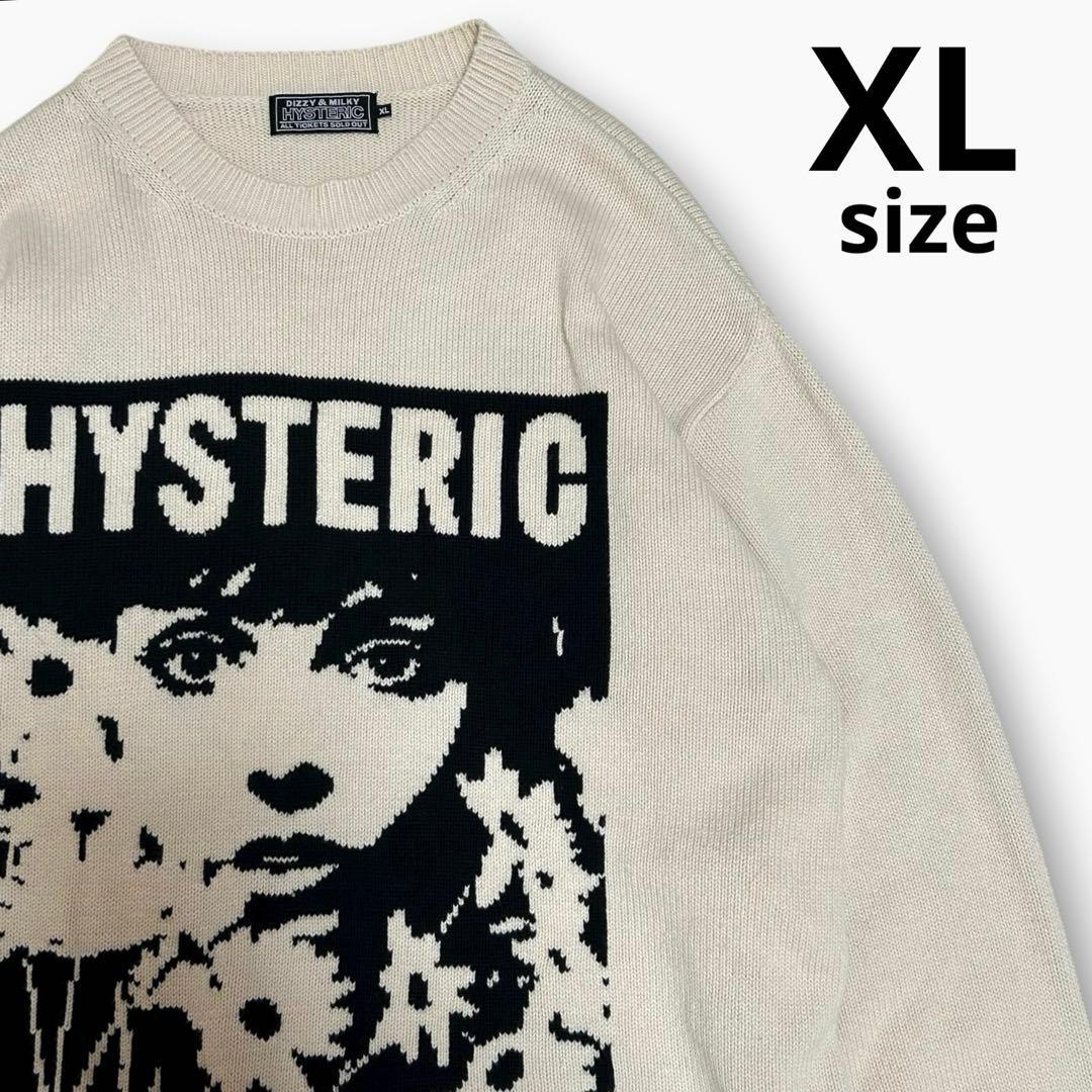 《コムドットやまと着用》ヒステリックグラマー　フラワー ガール ロゴ セーター