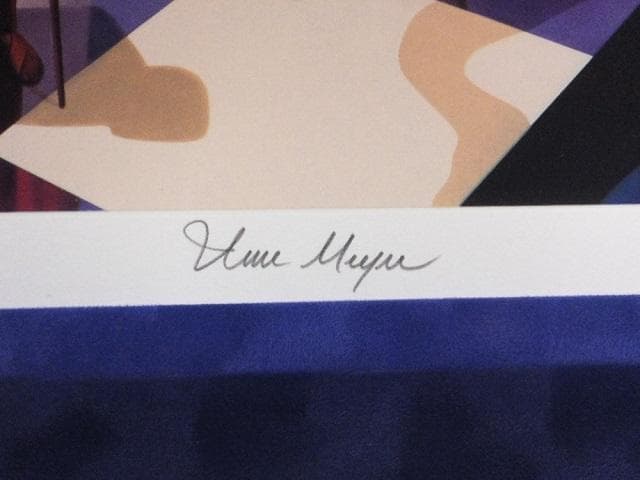 イレーヌ・メイヤー　直筆サイン『魂の叫び』ミクストメディア 大判 1127C