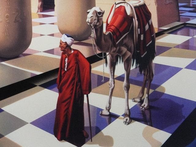 イレーヌ・メイヤー　直筆サイン『魂の叫び』ミクストメディア 大判 1127C