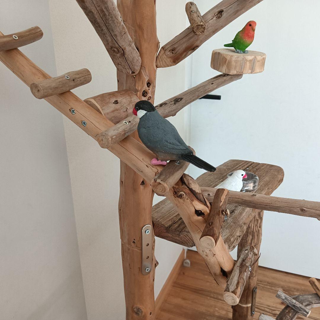 鳥羽 バードアスレチックジム大型 天然木 自然木 流木 インコ おもちゃ