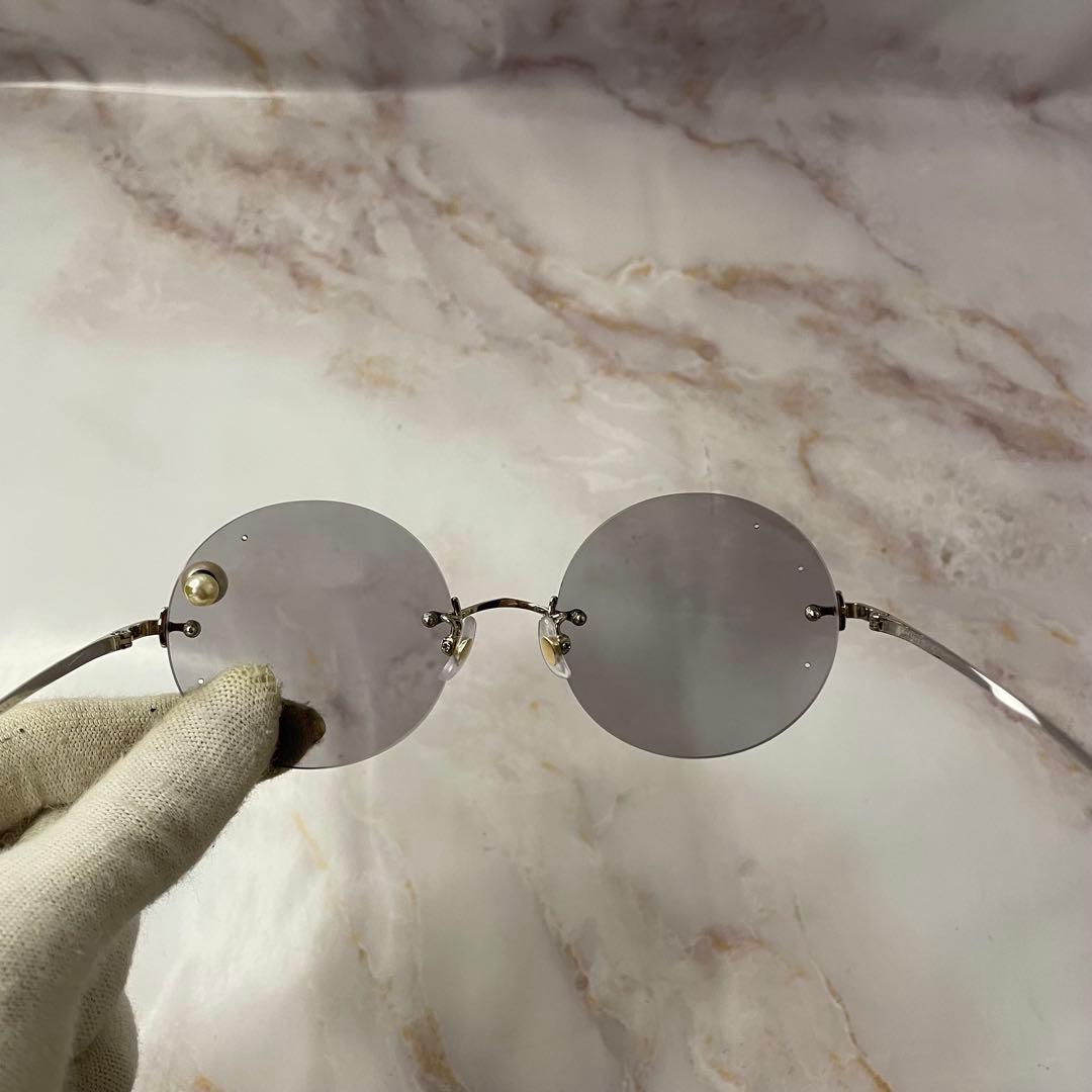 megane and me パール ピアス ラウンド サングラス ケース付き