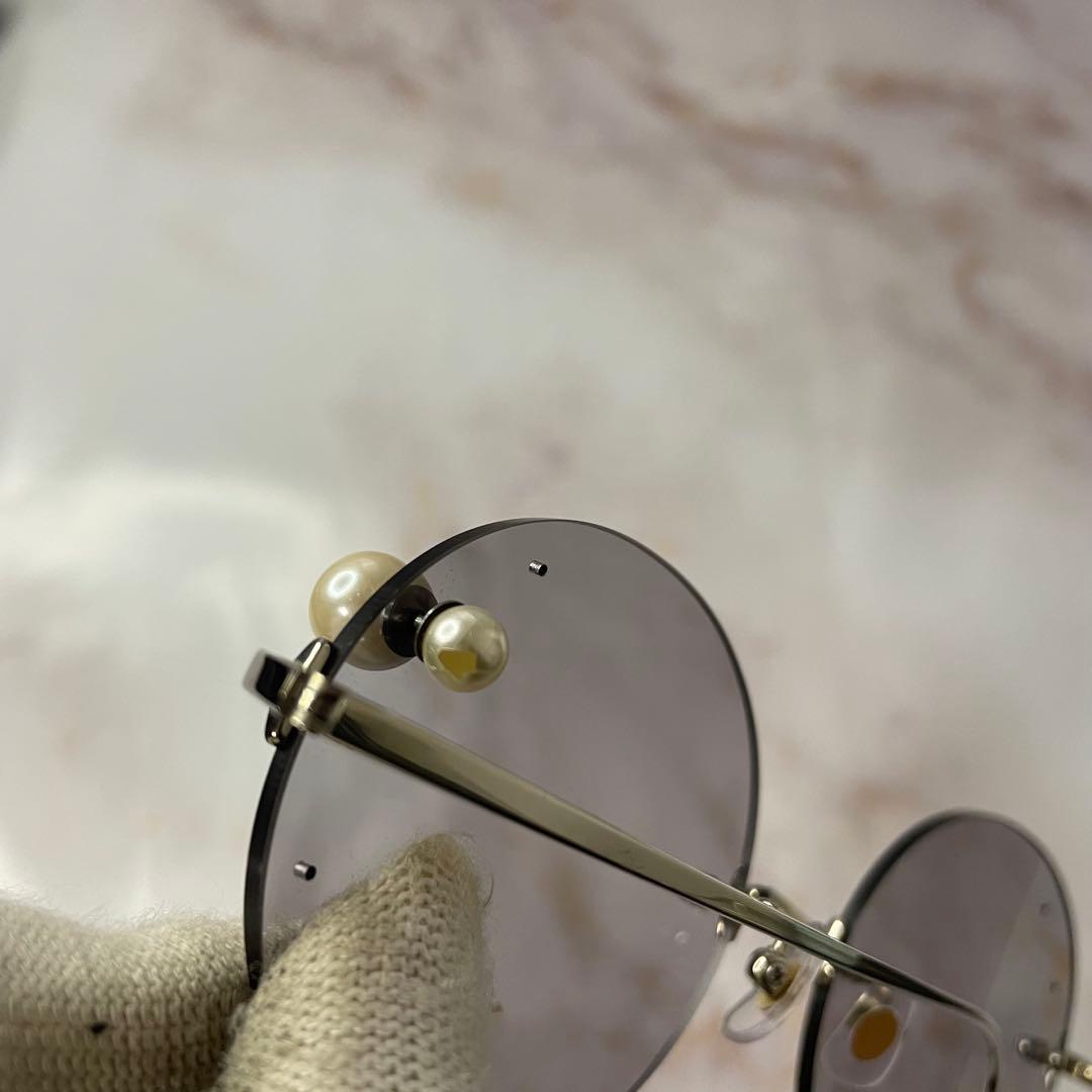 megane and me パール ピアス ラウンド サングラス ケース付き