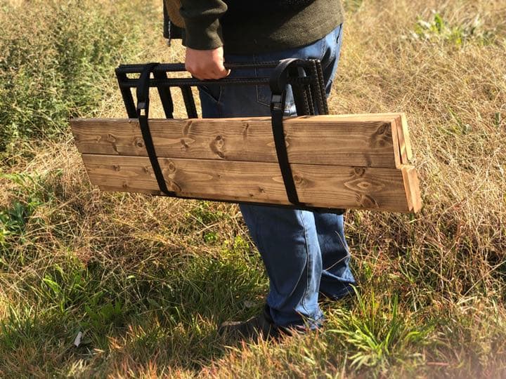 【鉄脚＆板セット】2wayスタイルアイアンラック！持ち運びに便利なバンド付き