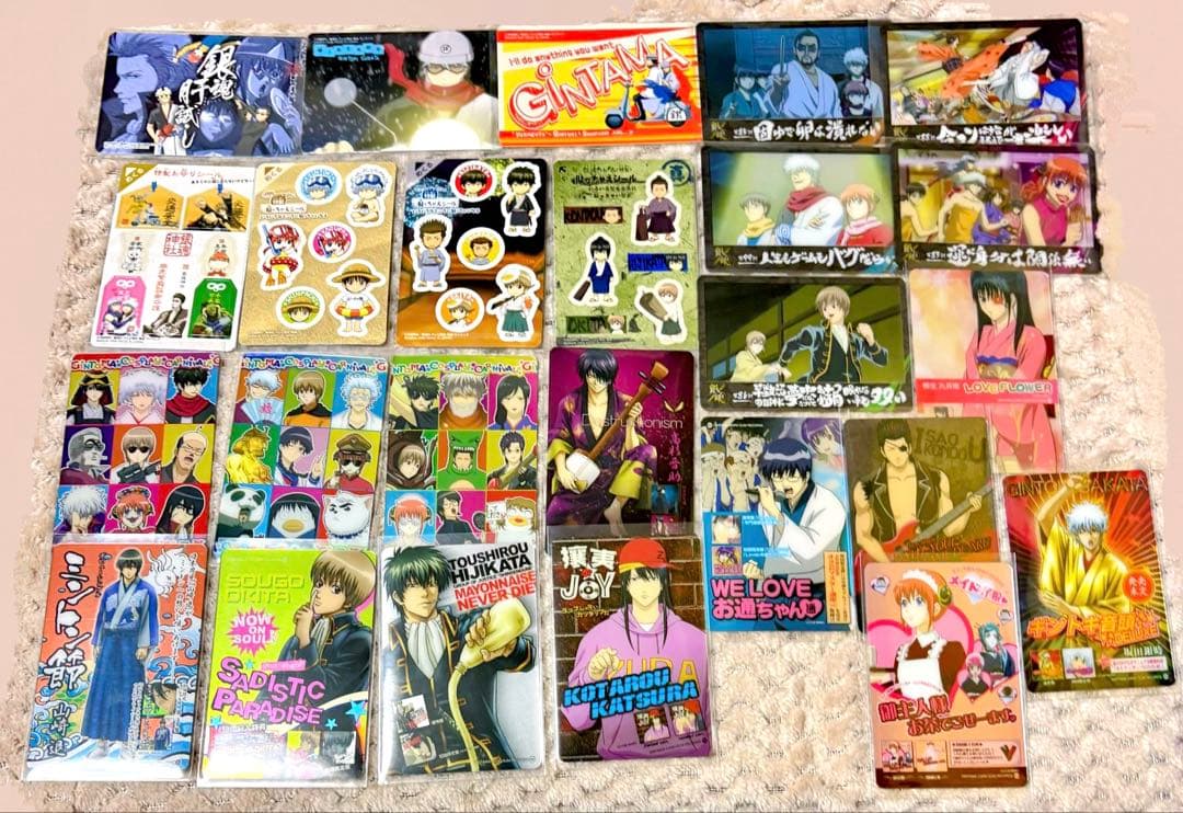 【美品】 銀魂 カードガム 25枚 シール＆メタリック多数！