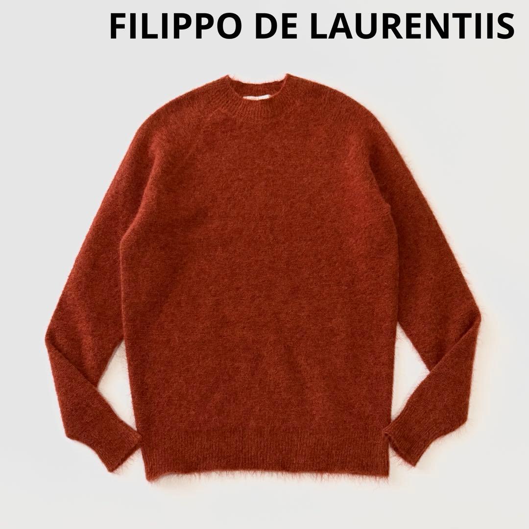 フィリッポデローレンティス スーパーキッドモヘヤ ウール クルーネック セーター