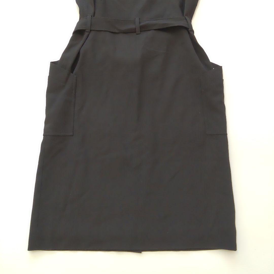 未使用級 23SS セリーヌ トリオンフ エプロン ワンピース ブラック 36