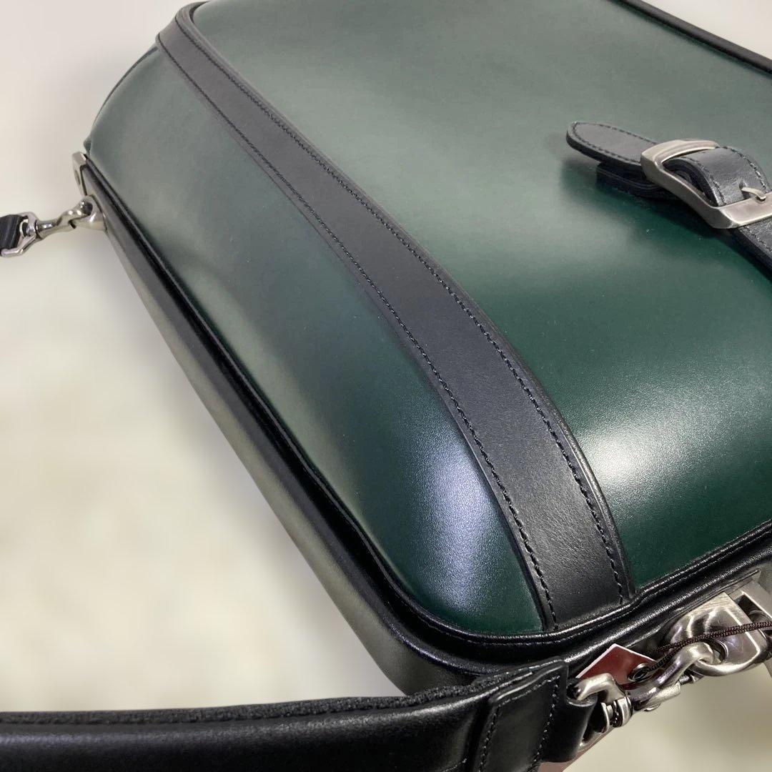 【未使用レベル】ARTPHERE ダレスバッグ グリーン ビジネスバッグ 豊岡鞄